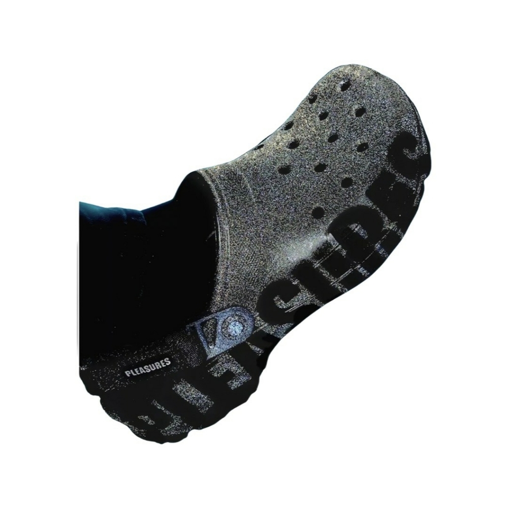 ❗️❌SOLD❌ Pleasures X Crocs All Terrain Black Reflective Clog ❗️❌SOLD❌